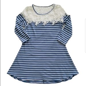 Umgee Stripped Lace Dress